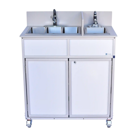 Monsam NSF Certified Portable 4-Basin Sink
