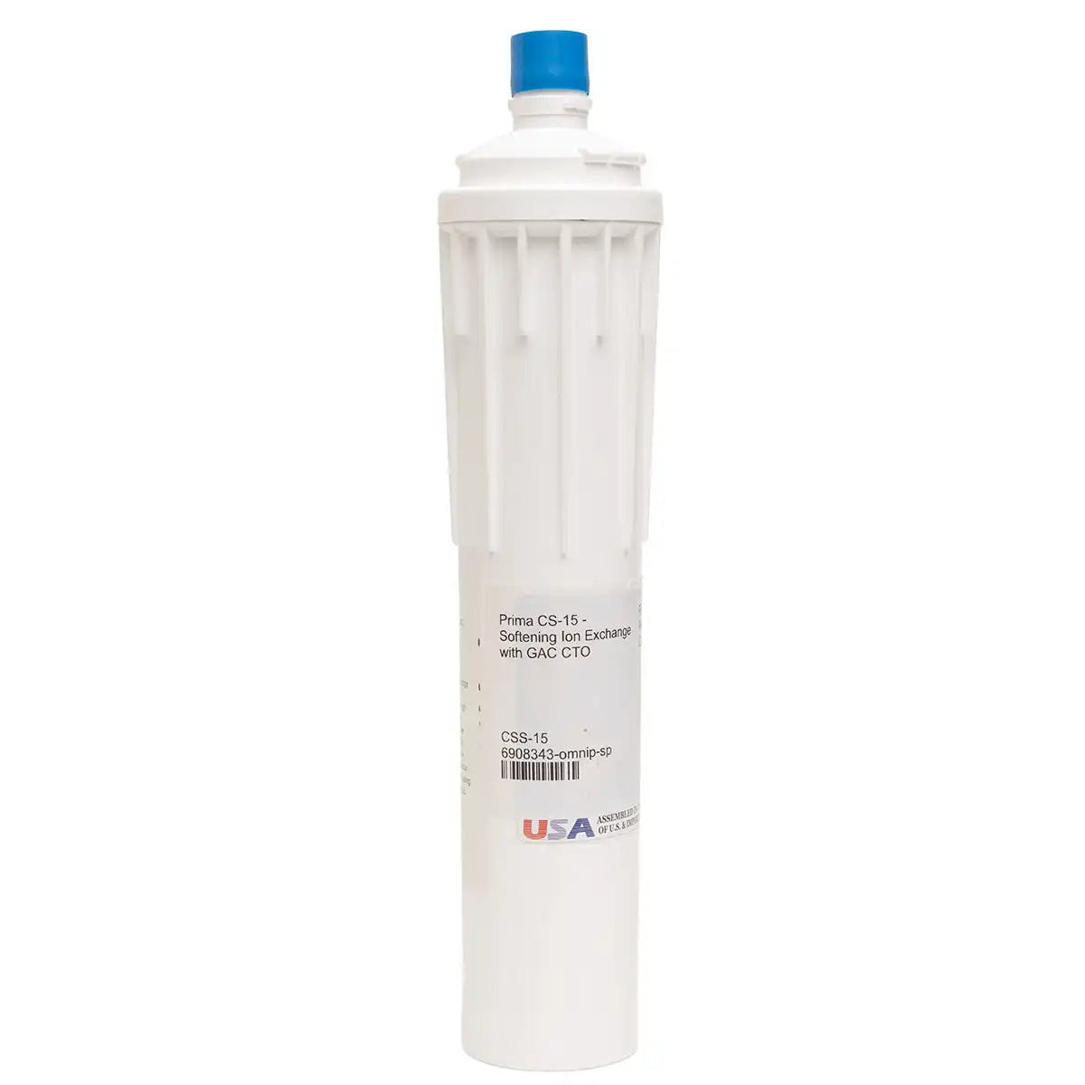 Omnipure CS-15 - Softening Ion Exchange with GAC CTO Reduction - ELF 15" Replacement Filter Cartridge - For Prima CSS-15