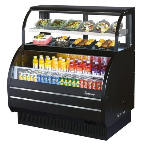 Turbo Air TOM-W-50SB-N - 50" Open Display Merchandiser and Display Case Combo